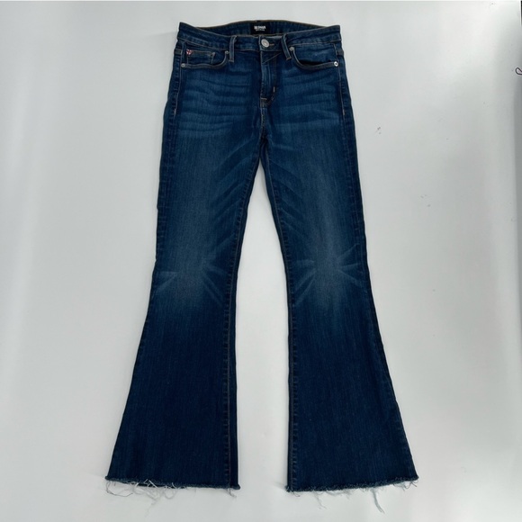 Hudson Mia Mid Rise Raw Hem Flare Jeans Size 26 Women’s - Picture 1 of 5